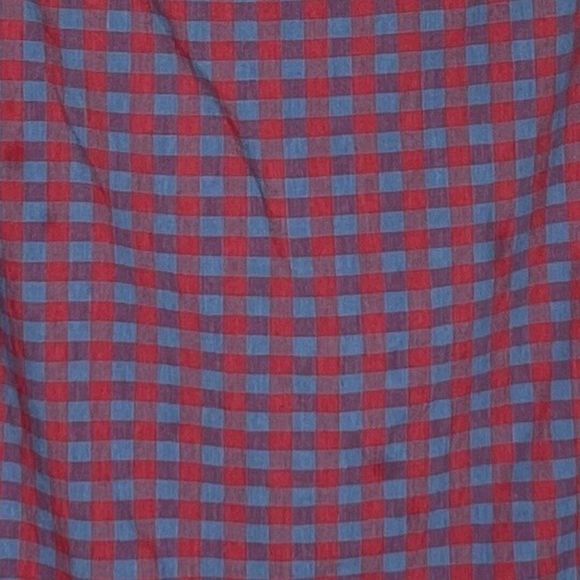 J Crew Shirt Mens Medium Red‎ Gingham Plaid Slim Untucked Career Casual Preppy - Picture 4 of 9